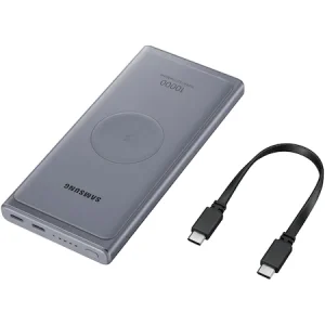Acumulator extern wireless Samsung 2 x USB Type C 10000 mAh 25W Dark Gray