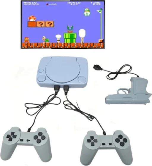 Consola jocuri retro pentru televizor cu 2 joystick uri pistol cablu AV 1m jocuri integrate in consola0 2000x