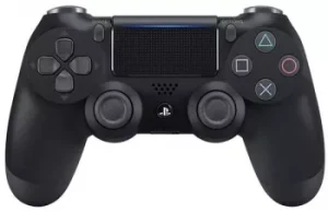Joystick Wireless compatibil cu PS4 Double motor vibration 4 Iluminare ABS Negru