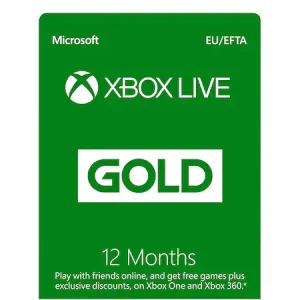 XBOX LIVE GOLD 12 MONTHS MEMBERSHIP XBOX ONE MICROSOFT CODE