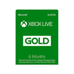 XBOX LIVE GOLD 6 MONTHS MEMBERSHIP